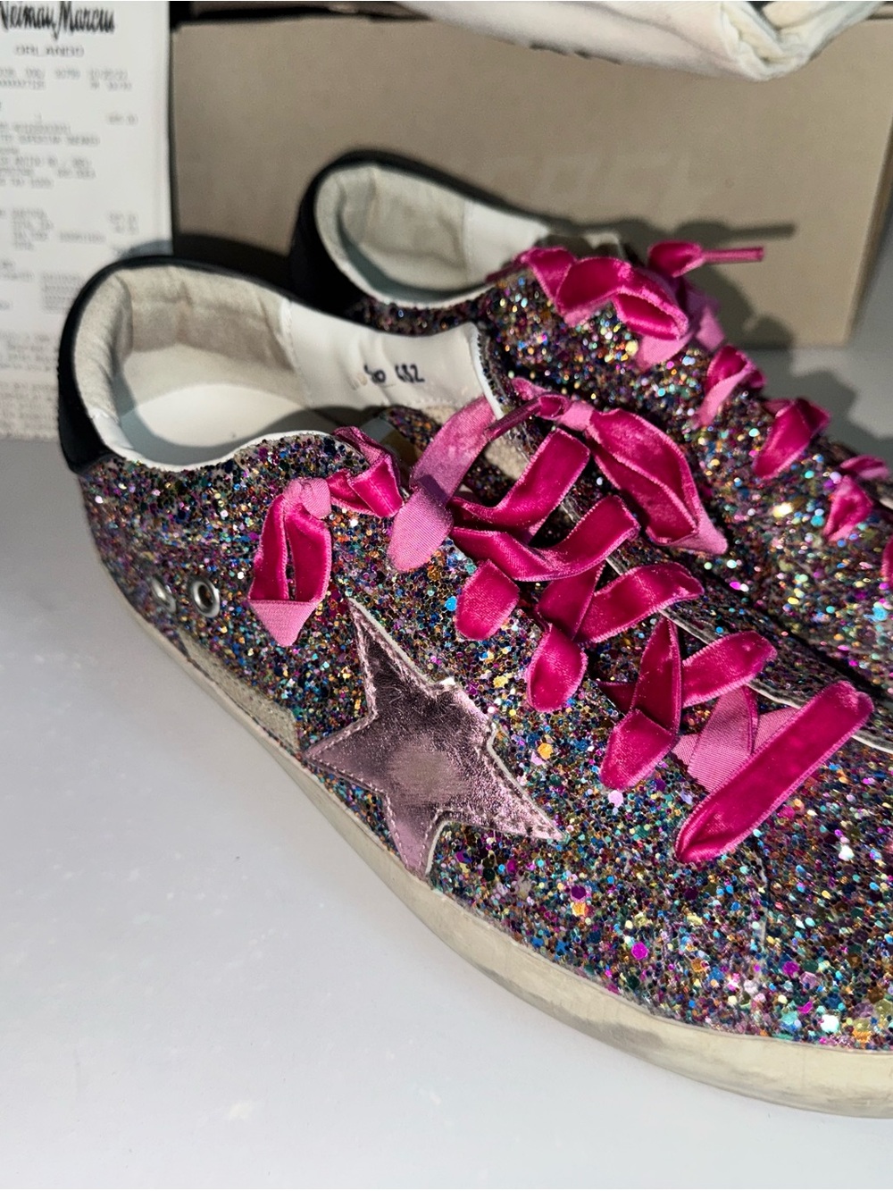Golden Goose Multicolor Glitter Sneakers Ltd Edition 500/632